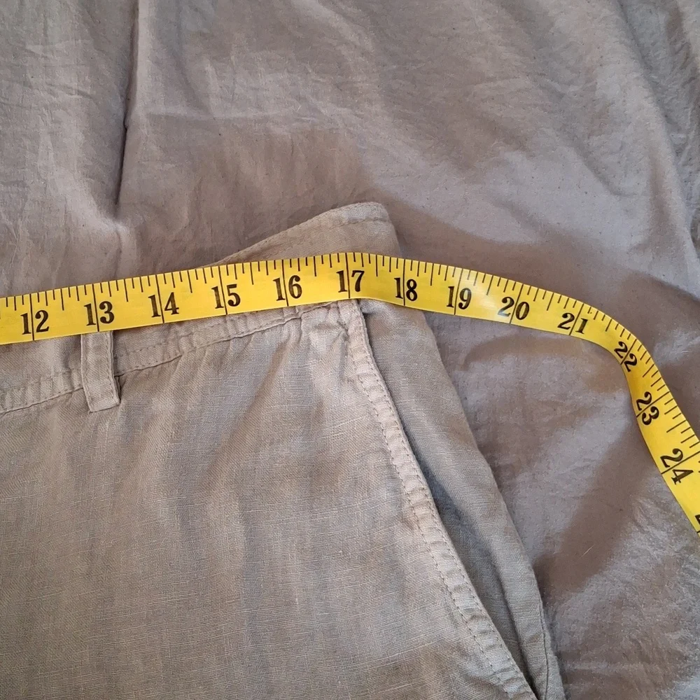 Zegna men's stone color linen pants made in Italy E.U.C